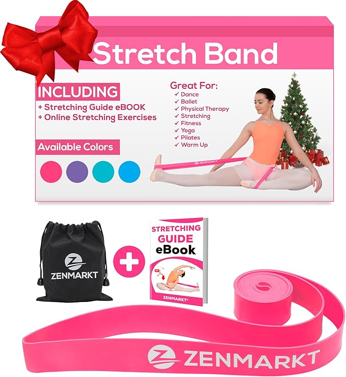 Zenmarkt Ballet Stretch Bands for Flexibility and Strength - Stretch Bands Ideal to Have as Dance Equipment in Every Competition - Suitable for Gymnastics, Cheerleading, and Pilates Training
