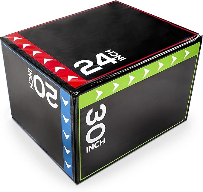 BalanceFrom 3-in-1 Foam Plyometric Jump Box for Home Gym with Multiple Height Options – Versatile Plyo with Non-Slip Surface for Strength, HIIT, Step-Ups, and Agility Training
