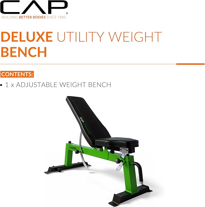 Cap Barbell Deluxe Utility Weight Bench Color Series