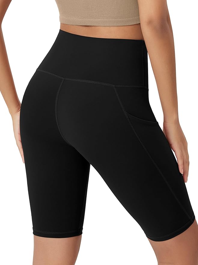 ODODOS Women's Tummy Control Biker Shorts 2.0 with Pockets High Waist Athletic Workout Yoga Shorts-3.5''/ 5"/ 8" / 10" Inseam
