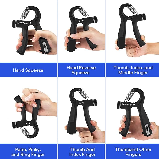 Adjustable Grip Strength Trainer, 11–132 Lbs (5–60kg) Resistance, Hand & Forearm Strengthener for Fitness, Recovery, and Daily Training