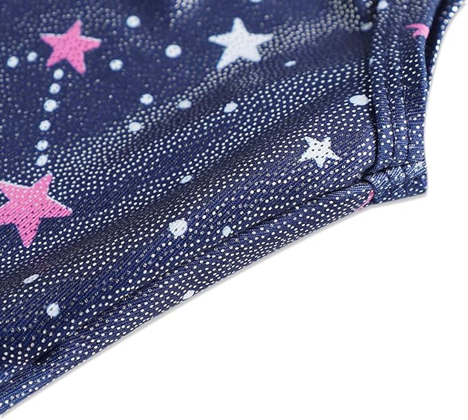 HOZIY Gymnastics Leotards for Girls with Shorts Toddlers Biketards Rainbow Unicorn Dinosaur Mermaid Leopard Flower Galaxy