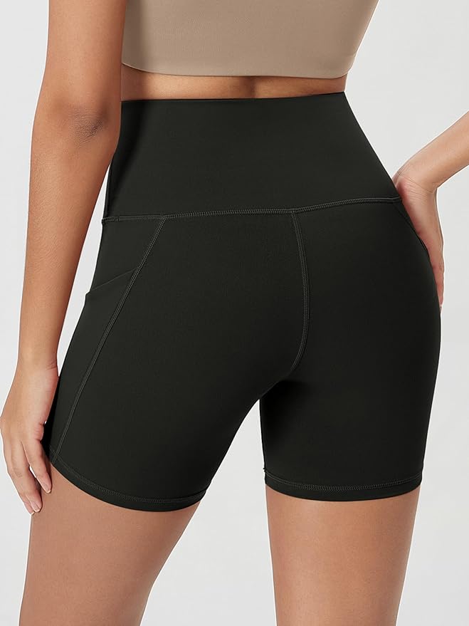 ODODOS Women's Tummy Control Biker Shorts 2.0 with Pockets High Waist Athletic Workout Yoga Shorts-3.5''/ 5"/ 8" / 10" Inseam