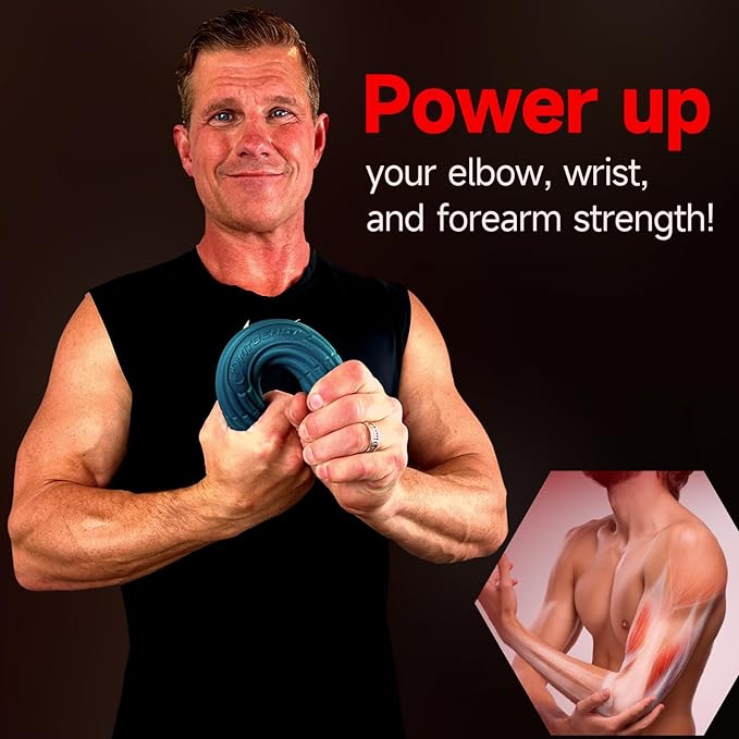 FitBeast Flex Therapy Bar, Tennis Elbow Therapy Bar - Ideal for Relieve Tendonitis Pain & Improve Grip Strength, Fitness Resistance Bar for Golfers Elbow & Tendinitis, Twist Bar for Physical Therapy