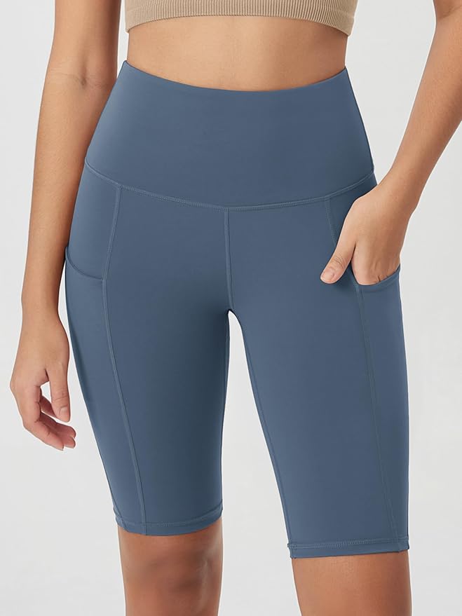ODODOS Women's Tummy Control Biker Shorts 2.0 with Pockets High Waist Athletic Workout Yoga Shorts-3.5''/ 5"/ 8" / 10" Inseam
