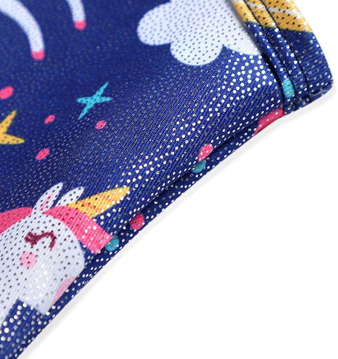HOZIY Gymnastics Leotards for Girls with Shorts Toddlers Biketards Rainbow Unicorn Dinosaur Mermaid Leopard Flower Galaxy