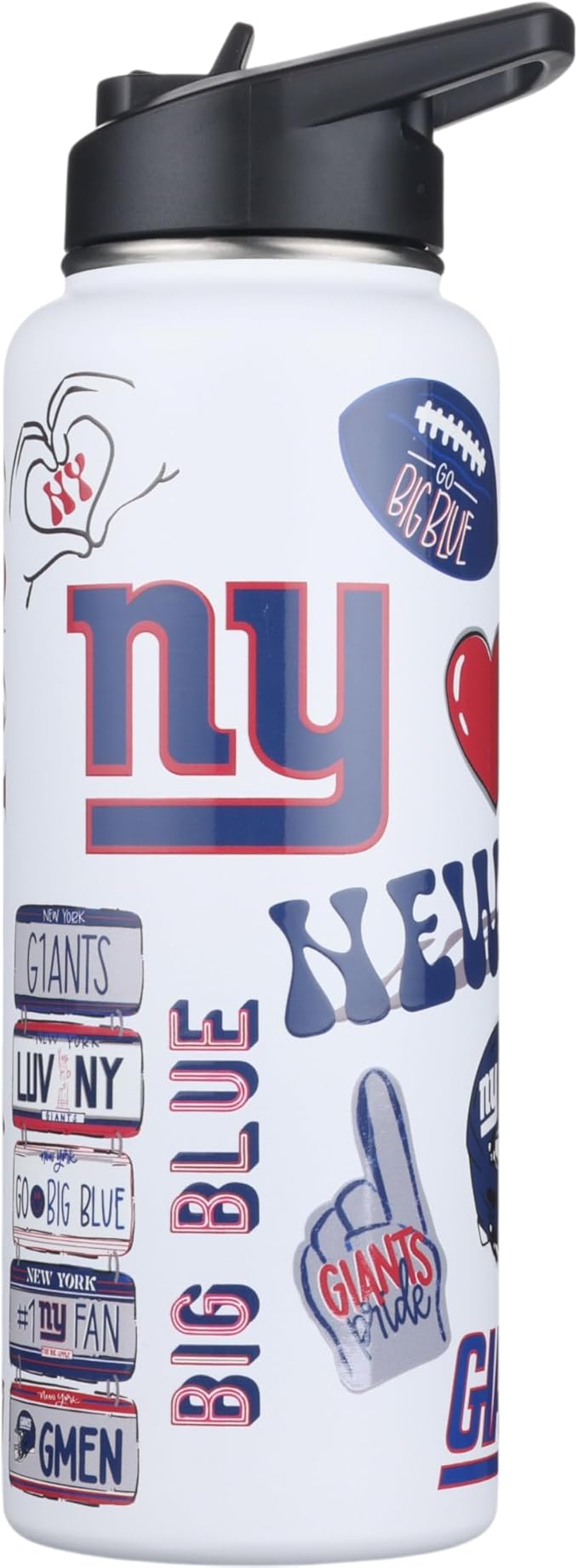 The Memory Company Officially Licensed NFL 34oz Water Bottle - Premium Stainless Steel Double-Wall Insulated, Leakproof Design