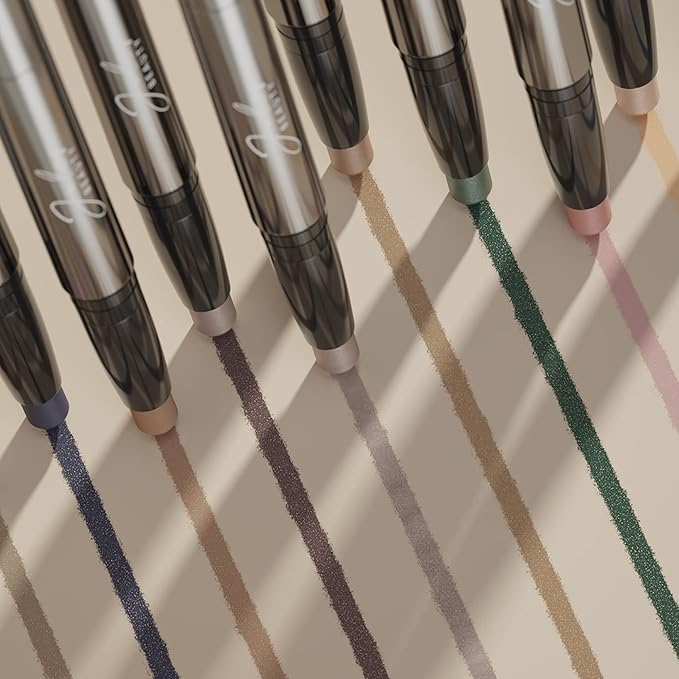 Julep Eyeshadow 101 Crème-to-Powder Waterproof Eyeshadow Stick Duo – Long-Lasting, Crease-Proof, Easy Apply with Built-in Smudger - Desert & Champagne