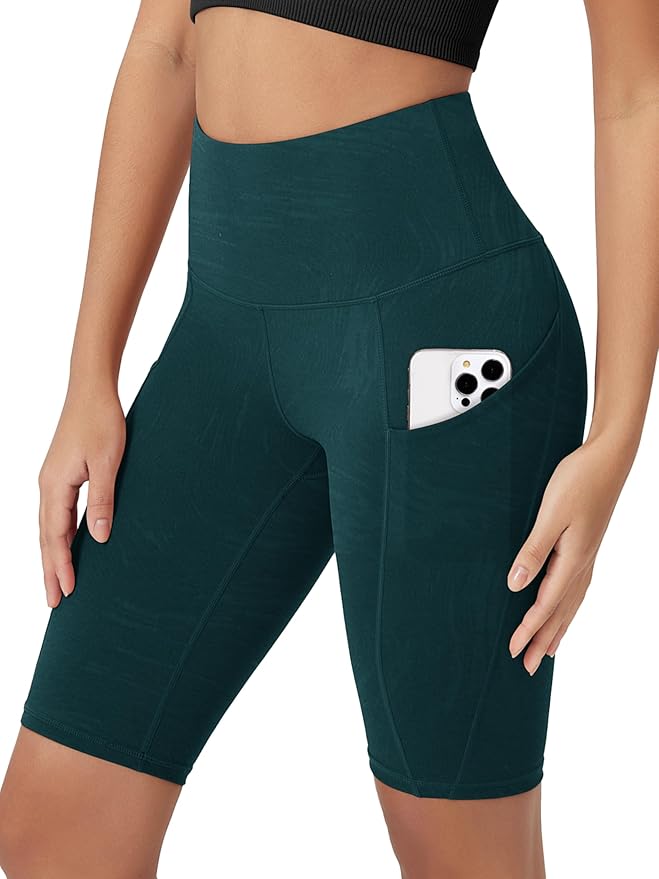 ODODOS Women's Tummy Control Biker Shorts 2.0 with Pockets High Waist Athletic Workout Yoga Shorts-3.5''/ 5"/ 8" / 10" Inseam