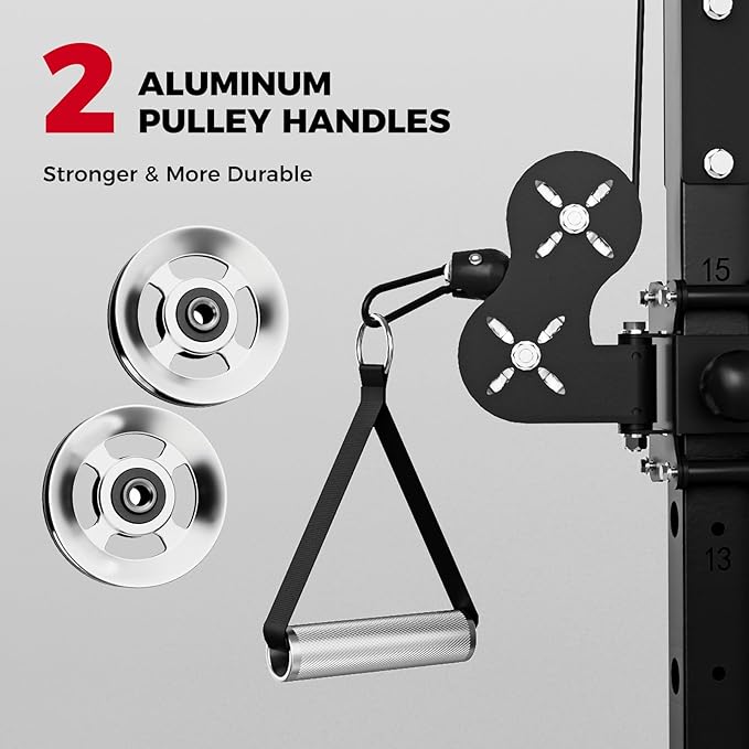 RitFit M1 Pro Smith Machine Package, All-in-One Power Cage with Weight Stack Set, Includes LAT Pulldown & Cable Crossover System for Home Gyme