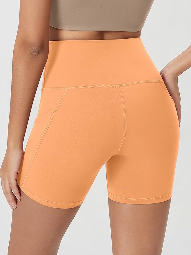ODODOS Women's Tummy Control Biker Shorts 2.0 with Pockets High Waist Athletic Workout Yoga Shorts-3.5''/ 5"/ 8" / 10" Inseam