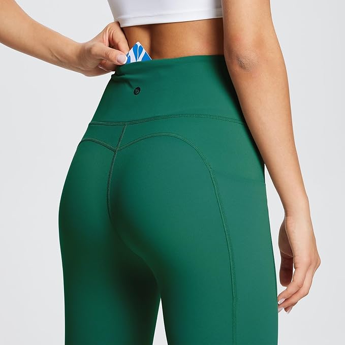 BALEAF Women's Leggings with Pockets Black Tummy Control Workout High Waisted Athletic 7/8 Ultra Soft Gym Yoga Ankle Pants