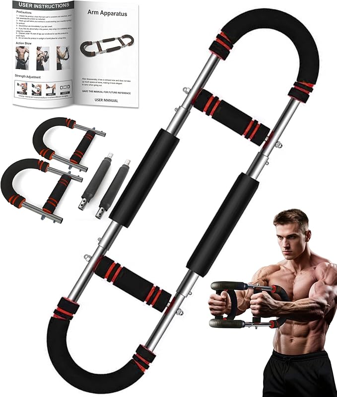 Twister Arm Trainer for Men, Chest Muscle Exercise Equipment 5-Level Free Adjustment Features an Ergonomic 15° Target clamp Portable Fitness Equipment Ideal for Home Gyms and Travel Workouts