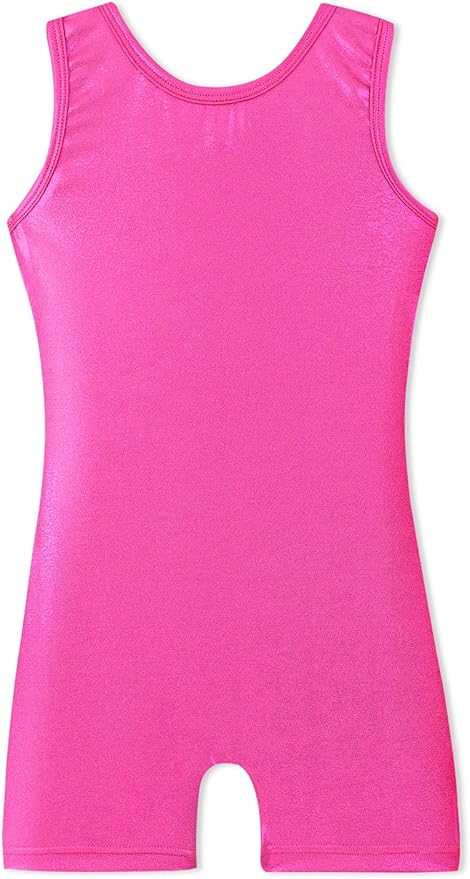 HOZIY Gymnastics Leotards for Girls with Shorts Toddlers Biketards Rainbow Unicorn Dinosaur Mermaid Leopard Flower Galaxy