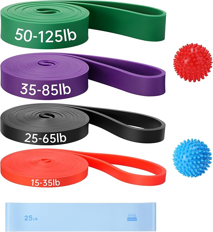 Workout Bands, Resistance Bands for Working Out, Stretch Bands, Long Gym Elastic Bands for Workout, Pull Up Training Bands for Body Stretching, Physical Therapy, Muscle Training