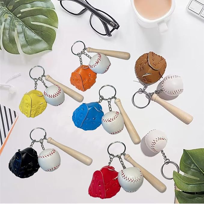 Mini Cute Soccer Keychain Bowling Tennis Baseball Keychain for Men Women Boys Girls Gift