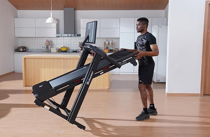 Lifesmart TM2500 PowerTouch Folding Treadmill for Home Gym | Brushless Motor, 10% Incline & -3% Decline | Compact Heavy Duty Treadmill with Bluetooth Speakers, Fan & Heart Rate Monitor