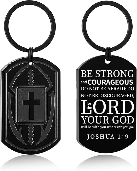 Stocking Stuffers- Football/Baseball/Soccer/Basketball Keychain for Men Baptism Confirmation Mens Gifts
