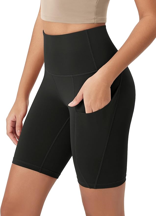 ODODOS Women's Tummy Control Biker Shorts 2.0 with Pockets High Waist Athletic Workout Yoga Shorts-3.5''/ 5"/ 8" / 10" Inseam