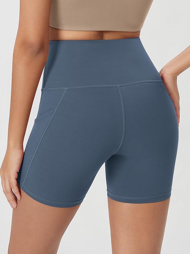 ODODOS Women's Tummy Control Biker Shorts 2.0 with Pockets High Waist Athletic Workout Yoga Shorts-3.5''/ 5"/ 8" / 10" Inseam