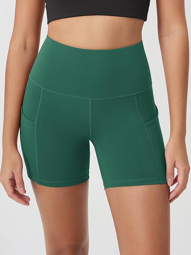 ODODOS Women's Tummy Control Biker Shorts 2.0 with Pockets High Waist Athletic Workout Yoga Shorts-3.5''/ 5"/ 8" / 10" Inseam