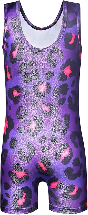 HOZIY Gymnastics Leotards for Girls with Shorts Toddlers Biketards Rainbow Unicorn Dinosaur Mermaid Leopard Flower Galaxy
