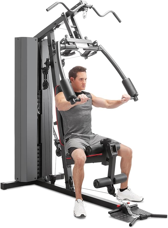 Marcy Multifunctional Workout Station 100lbs to 200lbs Stack Home Gym for Weightlifting and Bodybuilding