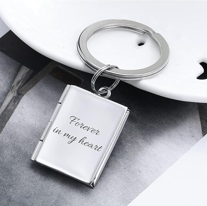 Hiyong Personalized Keychain Custom Photo Keyring Customized Gifts for Men Custom Keychain with Your Photo Logo or Text
