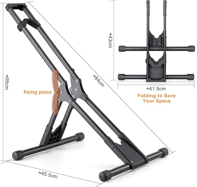 CXWXC Bicycle Stand Floor - Indoor Bike Rack Garage Storage - Bike Stand Floor Type Parking Rack for 20”-29” Mountain MTB & Road Bikes (2 Bike Rack)