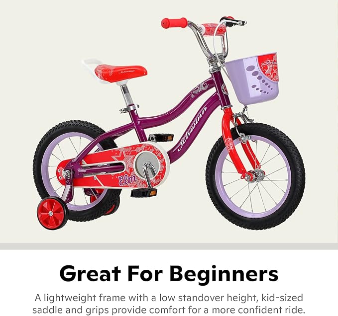 Schwinn Elm and Koen Bike or Balance Bike, 12-18 Inch Bike for Kids Ages 2-13, Black, Blue, Red, Teal, Pink or Purple, SmartStart Ergonomic Design, Adjustable Seat Grows with Child, Training Bicycle
