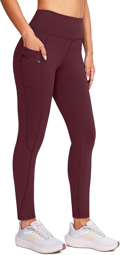 G Gradual Women's Fleece Lined Winter Leggings with Pockets Water Resistant High Waisted Thermal Warm Pants Running Hiking