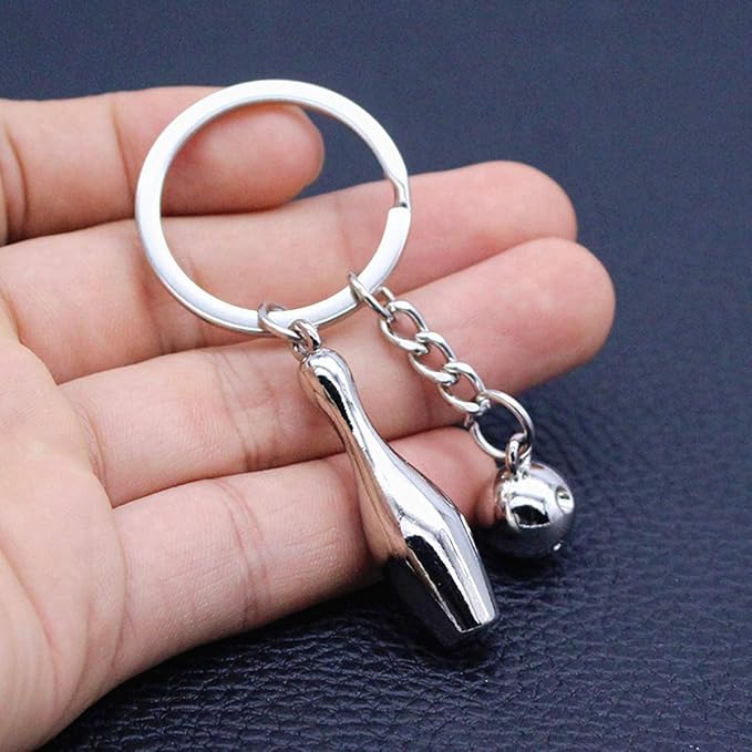 Mini Cute Soccer Keychain Bowling Tennis Baseball Keychain for Men Women Boys Girls Gift