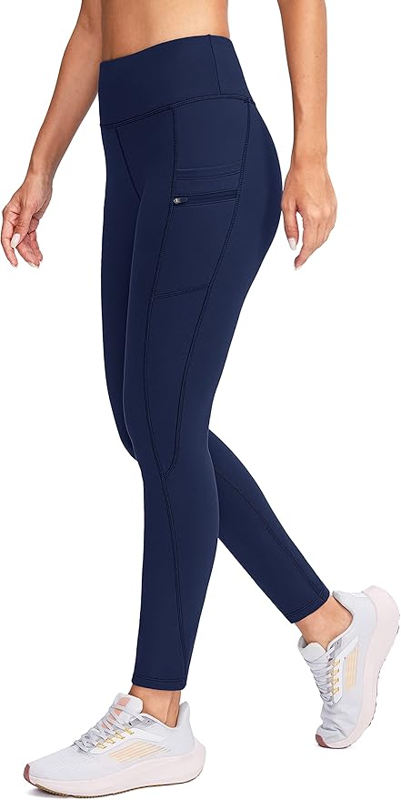 G Gradual Women's Fleece Lined Winter Leggings with Pockets Water Resistant High Waisted Thermal Warm Pants Running Hiking