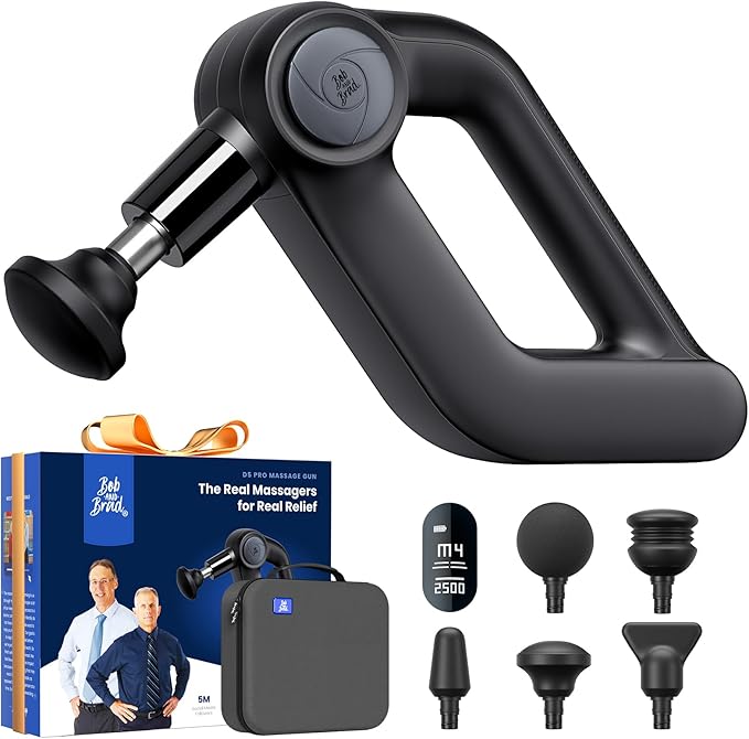 BOB AND BRAD D5 Pro Massage Gun with 13mm Amplitude, FSA-HSA Eligible, Professional Deep Tissue Percussion Massage Gun, Ergonomic D-Handle for Effortless Muscle Pain Relief, Christmas Birthday Gifts