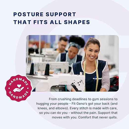 Fit Geno Back Brace Posture Corrector for Women: Shoulder Straightener Adjustable Full Back Support Upper and Lower Back Pain Relief - Scoliosis Hunchback Hump Thoracic Spine Corrector Large