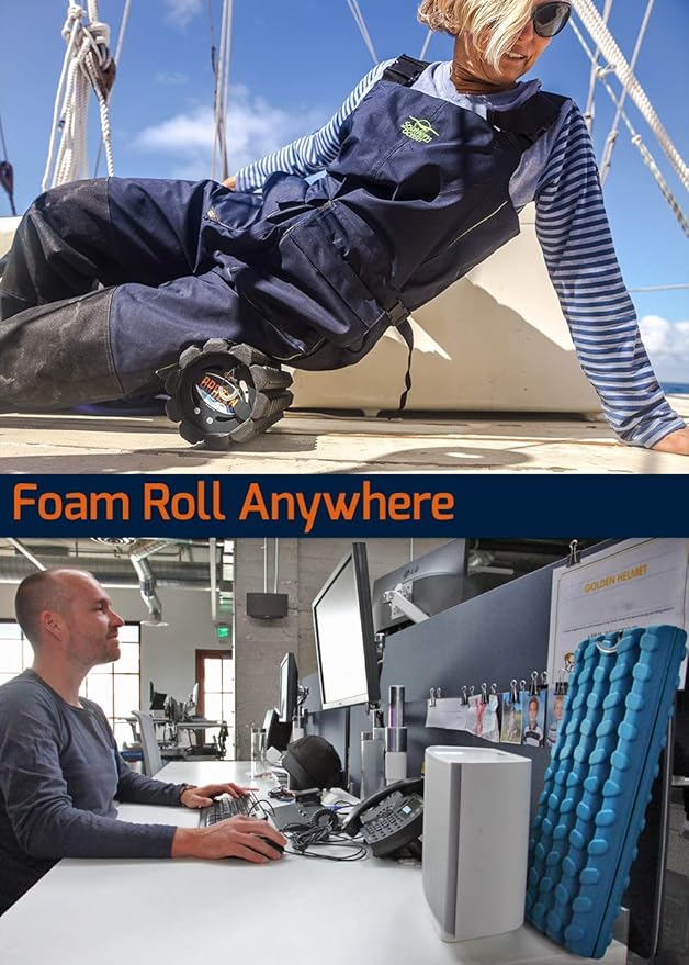 Brazyn Morph Foam Roller (Alpha-Midnight) Collapsible Travel Foam Roller for Back Pain Relief, Workout Muscle Recovery, Back Massager, Deep Tissue Leg Massage, Back Cracker, Stretcher; Small, Portable