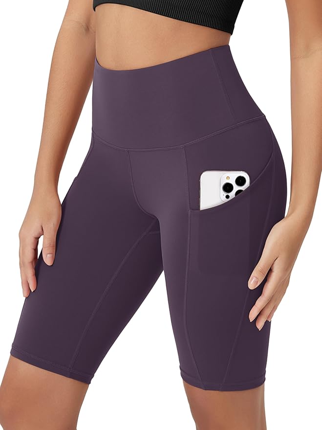 ODODOS Women's Tummy Control Biker Shorts 2.0 with Pockets High Waist Athletic Workout Yoga Shorts-3.5''/ 5"/ 8" / 10" Inseam