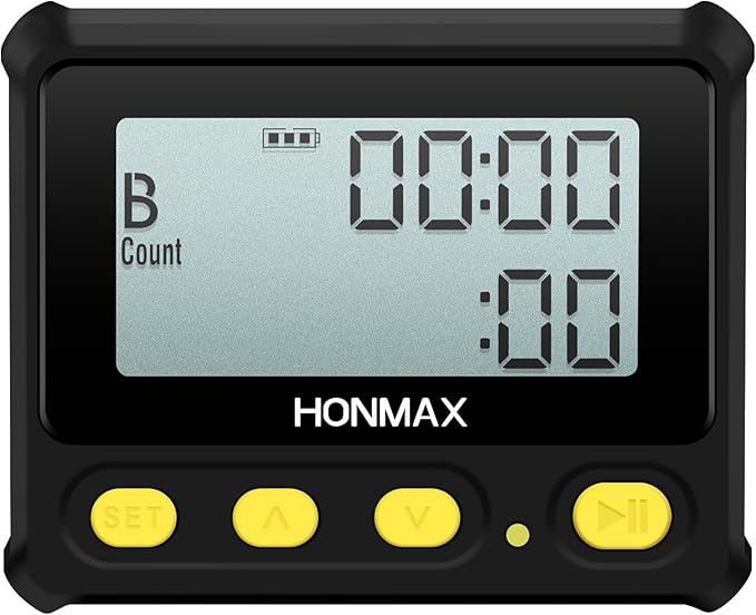 8200 Interval Timer and Stopwatch, Backlight, USB-C Charged, Clock