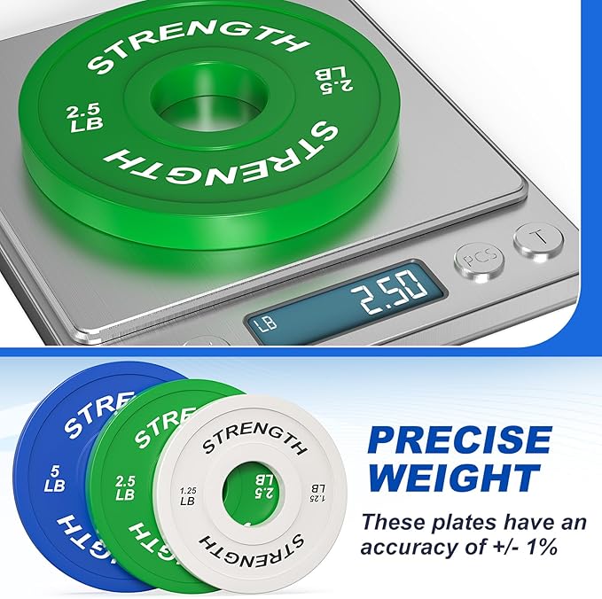 XDDIAS 2-Inch Bumper Plates, Barbell Rubber Olympic Weight Plates Set for Home Gym Strength Training, 20-260lbs, Multiple Options