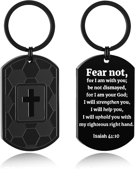 Stocking Stuffers- Football/Baseball/Soccer/Basketball Keychain for Men Baptism Confirmation Mens Gifts