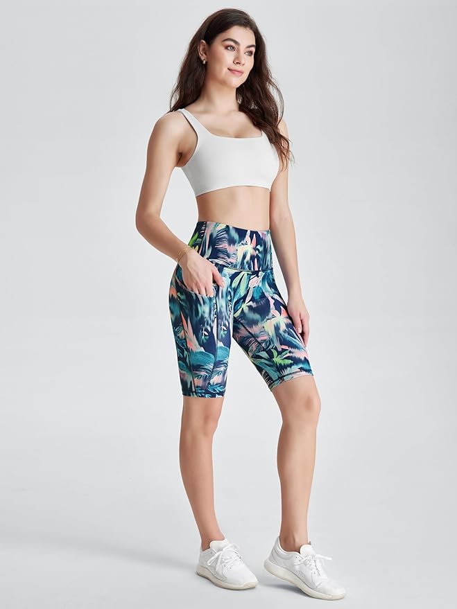 ODODOS Women's Tummy Control Biker Shorts 2.0 with Pockets High Waist Athletic Workout Yoga Shorts-3.5''/ 5"/ 8" / 10" Inseam