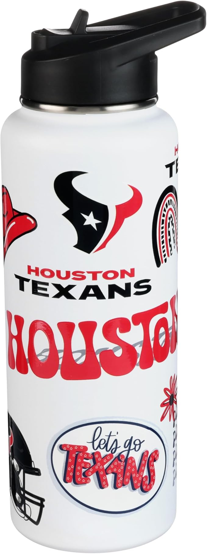 The Memory Company Officially Licensed NFL 34oz Water Bottle - Premium Stainless Steel Double-Wall Insulated, Leakproof Design