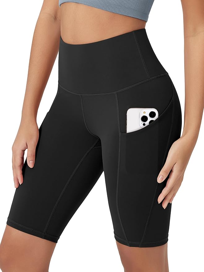 ODODOS Women's Tummy Control Biker Shorts 2.0 with Pockets High Waist Athletic Workout Yoga Shorts-3.5''/ 5"/ 8" / 10" Inseam
