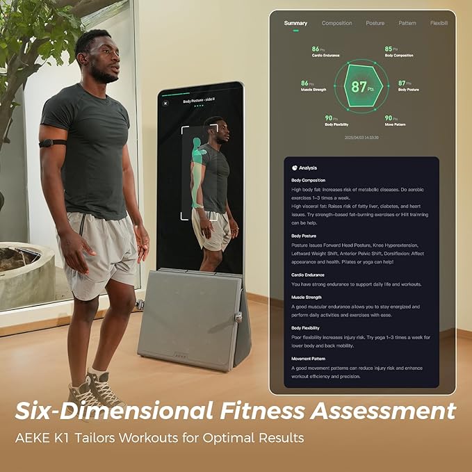 AEKE Smart Home Gym System- Fitness Mirror K1: AI-Powered All-in-One Fitness Machine for Full-Body Strength Training and Personalized Workout