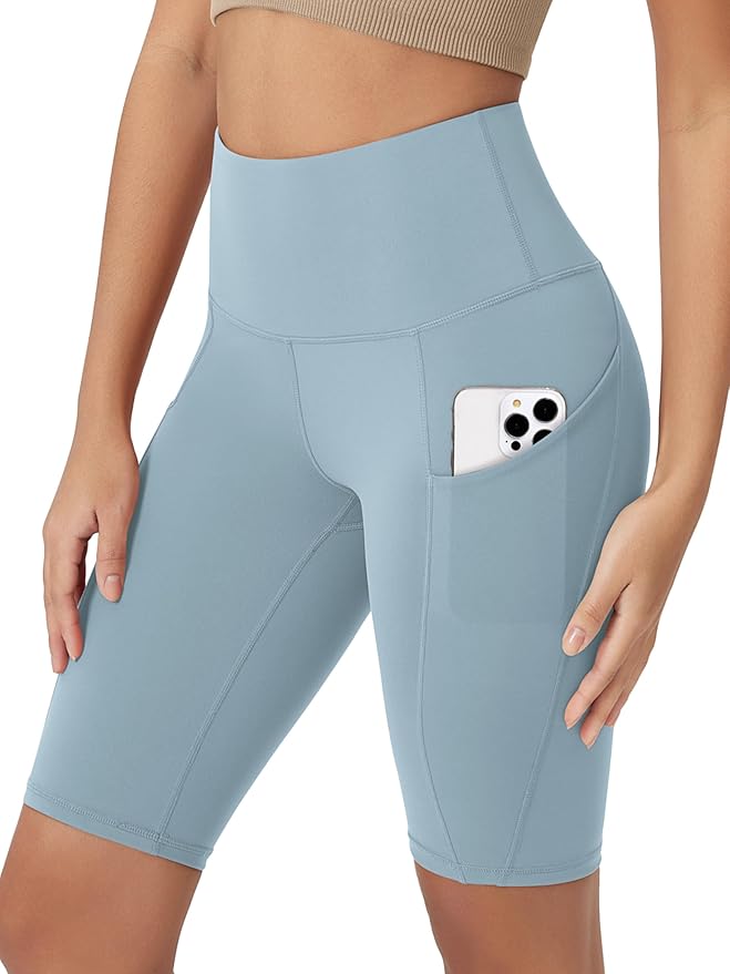 ODODOS Women's Tummy Control Biker Shorts 2.0 with Pockets High Waist Athletic Workout Yoga Shorts-3.5''/ 5"/ 8" / 10" Inseam
