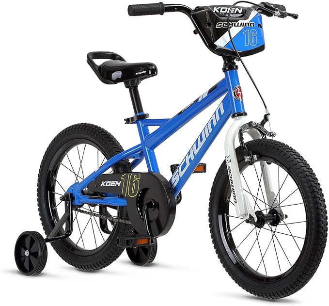 Schwinn Elm and Koen Bike or Balance Bike, 12-18 Inch Bike for Kids Ages 2-13, Black, Blue, Red, Teal, Pink or Purple, SmartStart Ergonomic Design, Adjustable Seat Grows with Child, Training Bicycle