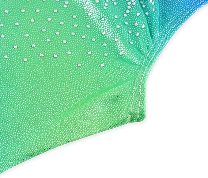 Leotards for Girls Gymnastics Toddler Dance Biketards Mermaid Unicorn Athletic Dance Wear Shiny Rainbow Blue Hotpink