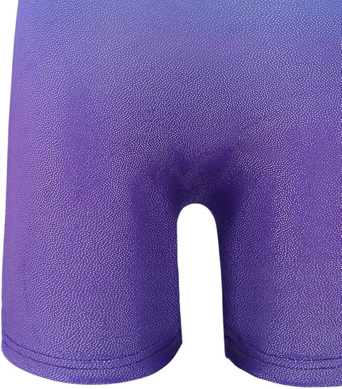 Leotards for Girls Gymnastics Toddler Dance Biketards Mermaid Unicorn Athletic Dance Wear Shiny Rainbow Blue Hotpink
