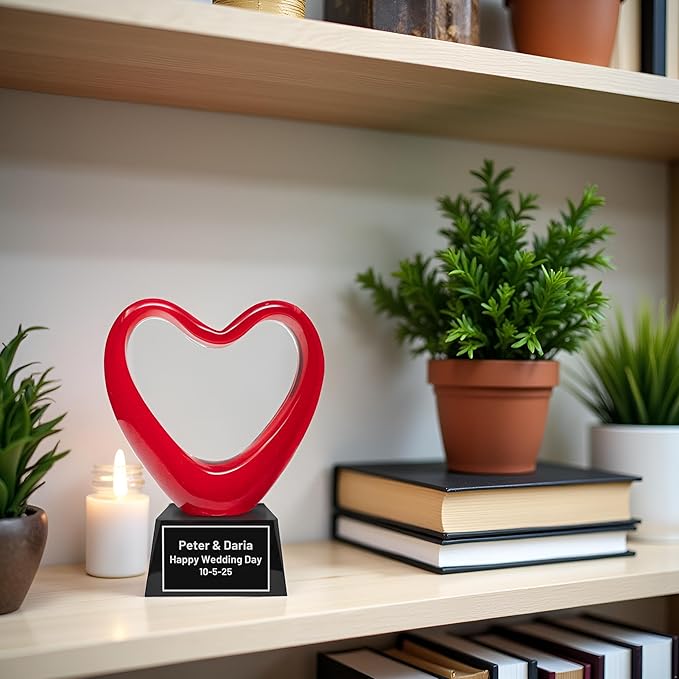 Hand-Blown Art Glass Award – Custom Engraved Elegant Award for Corporate, Sports Retirement Volunteer Recognition Leadership Personal Milestones Employee Gifts