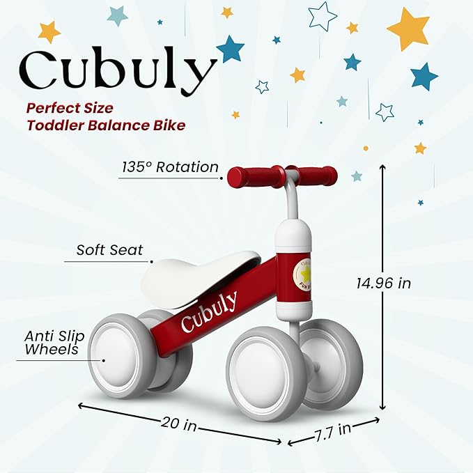 Baby Balance Bike for 1-3 Year – First Birthday Boy Girl Gifts 12-36 Month Mini Bike|Colorful Lighting Wheels|Ride on Toys |Toddler Balance Bike 1-3 Indoor/Outdoor Bike